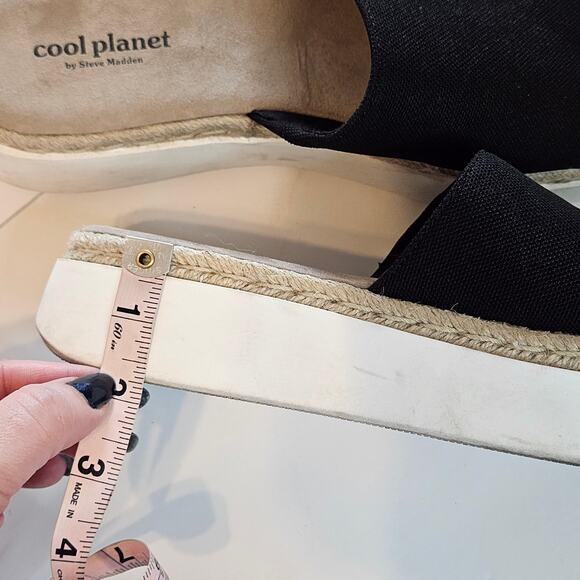 Cool Planet by Steve Madden Black Juniperr Slides Women's 10 Summer Casual - Picture 9 of 11